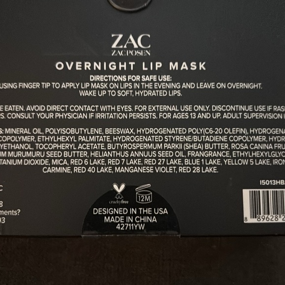 Zac Posen Overnight Lip Mask Set 3 pk - Pink and Cream nwt - Picture 3 of 3